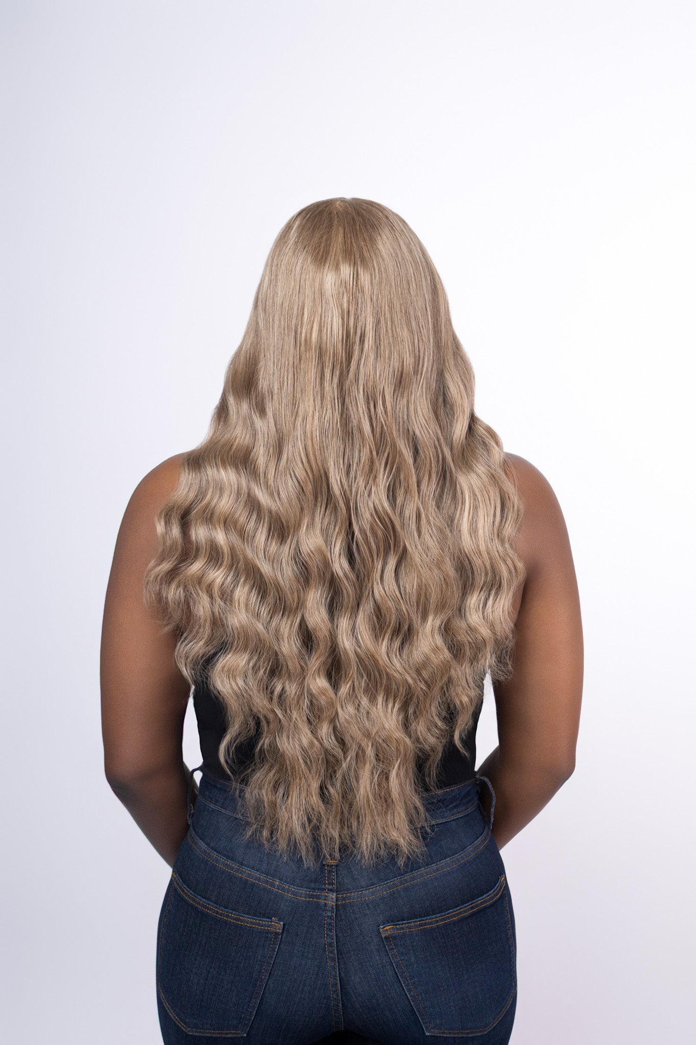 Wavy Ash Blonde Fiber Unit