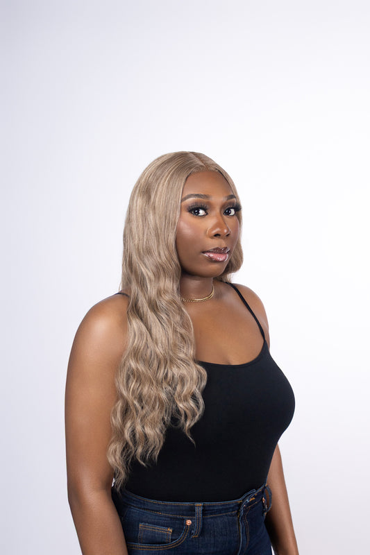 Wavy Ash Blonde Fiber Unit