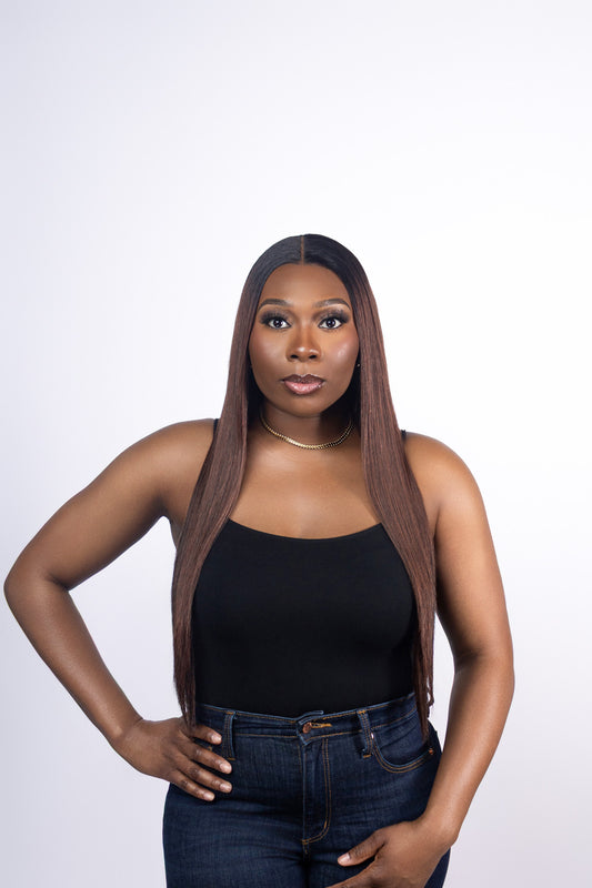 Dark Root Auburn Fiber Unit